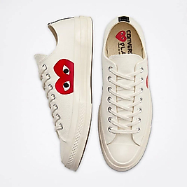 Converse x Comme des Garçons  “ PLAY Chuck 70 White