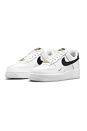 Nike Air Force 1 Essentials White Black Gold Mini Swoosh